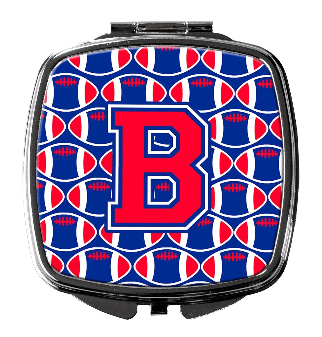 Letter B Football Harvard Crimson and Yale Blue Compact Mirror CJ1076-BSCM  the-store.com.