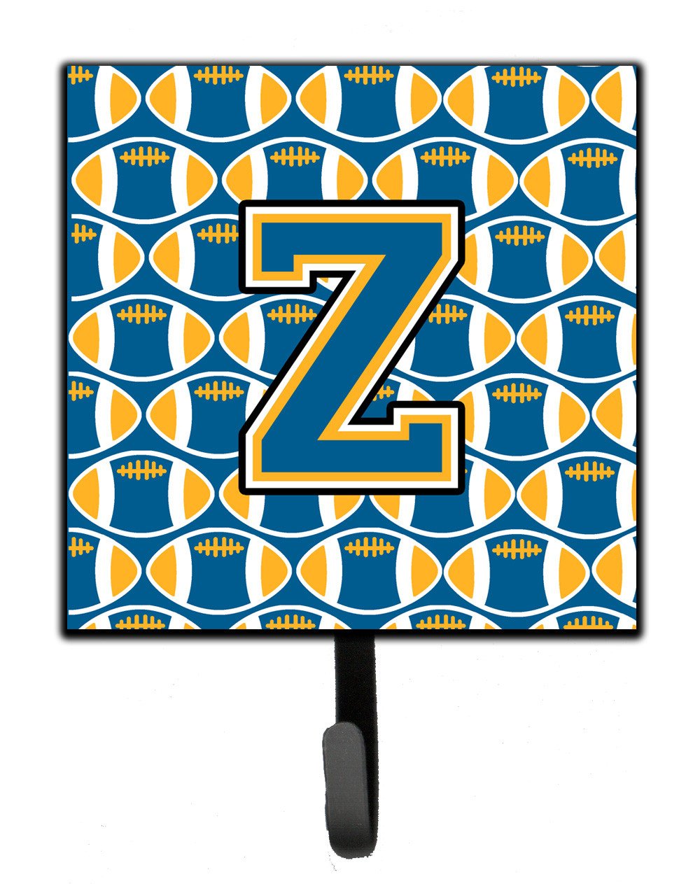 Letter Z Football Blue and Gold Leash or Key Holder CJ1077-ZSH4 by Caroline&#39;s Treasures