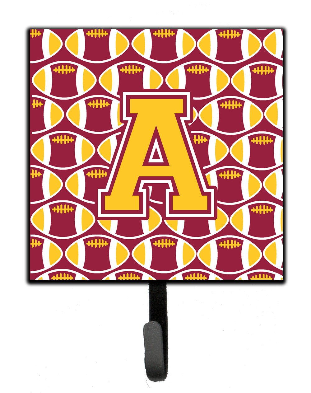 Letter A Football Maroon and Gold Leash or Key Holder CJ1081-ASH4 by Caroline&#39;s Treasures