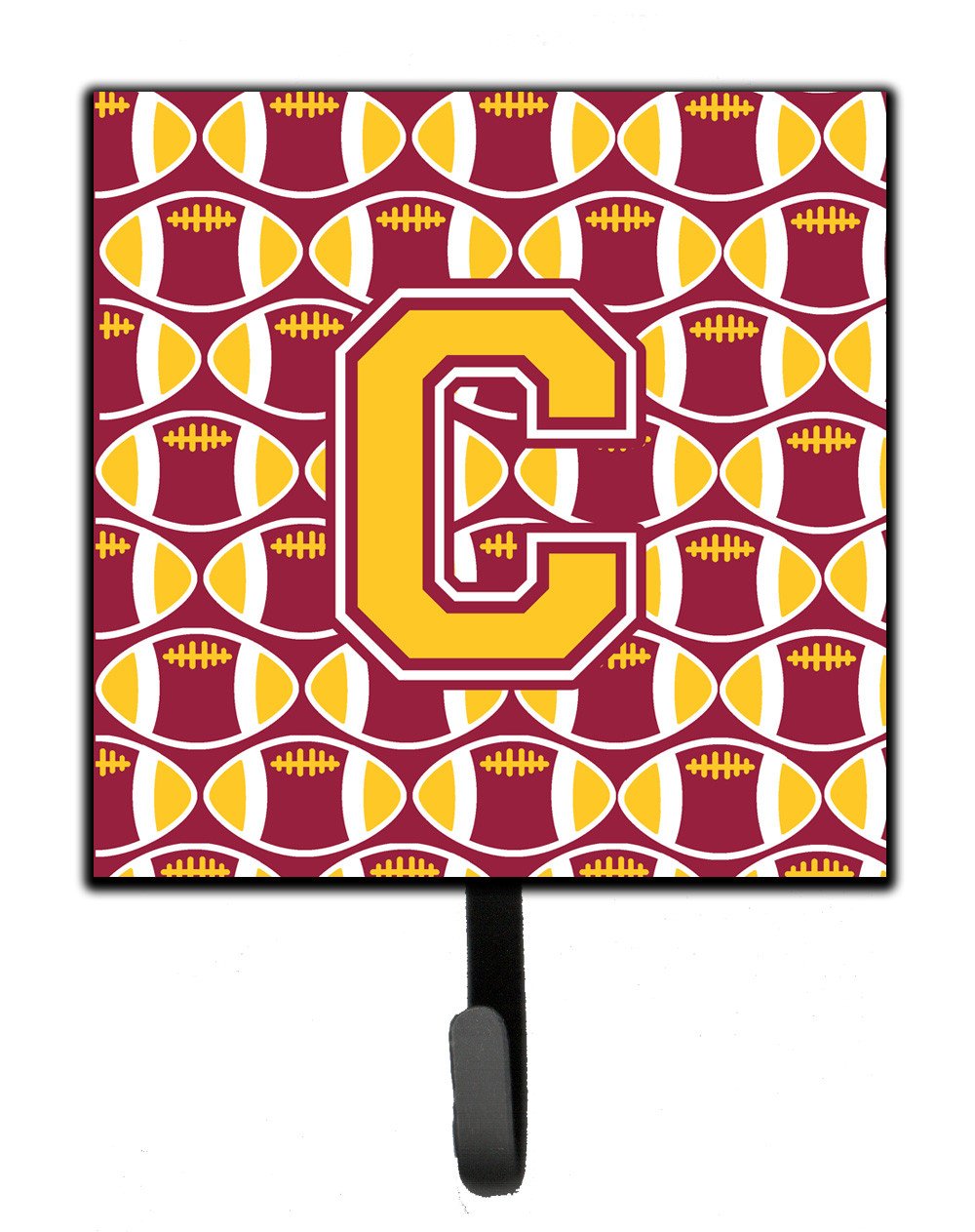 Letter C Football Maroon and Gold Leash or Key Holder CJ1081-CSH4 by Caroline&#39;s Treasures