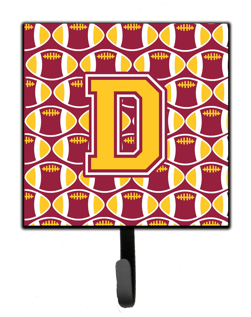 Letter D Football Maroon and Gold Leash or Key Holder CJ1081-DSH4 by Caroline&#39;s Treasures
