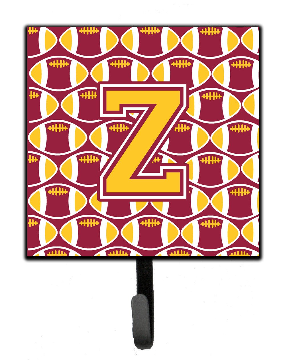 Letter Z Football Maroon and Gold Leash or Key Holder CJ1081-ZSH4 by Caroline&#39;s Treasures