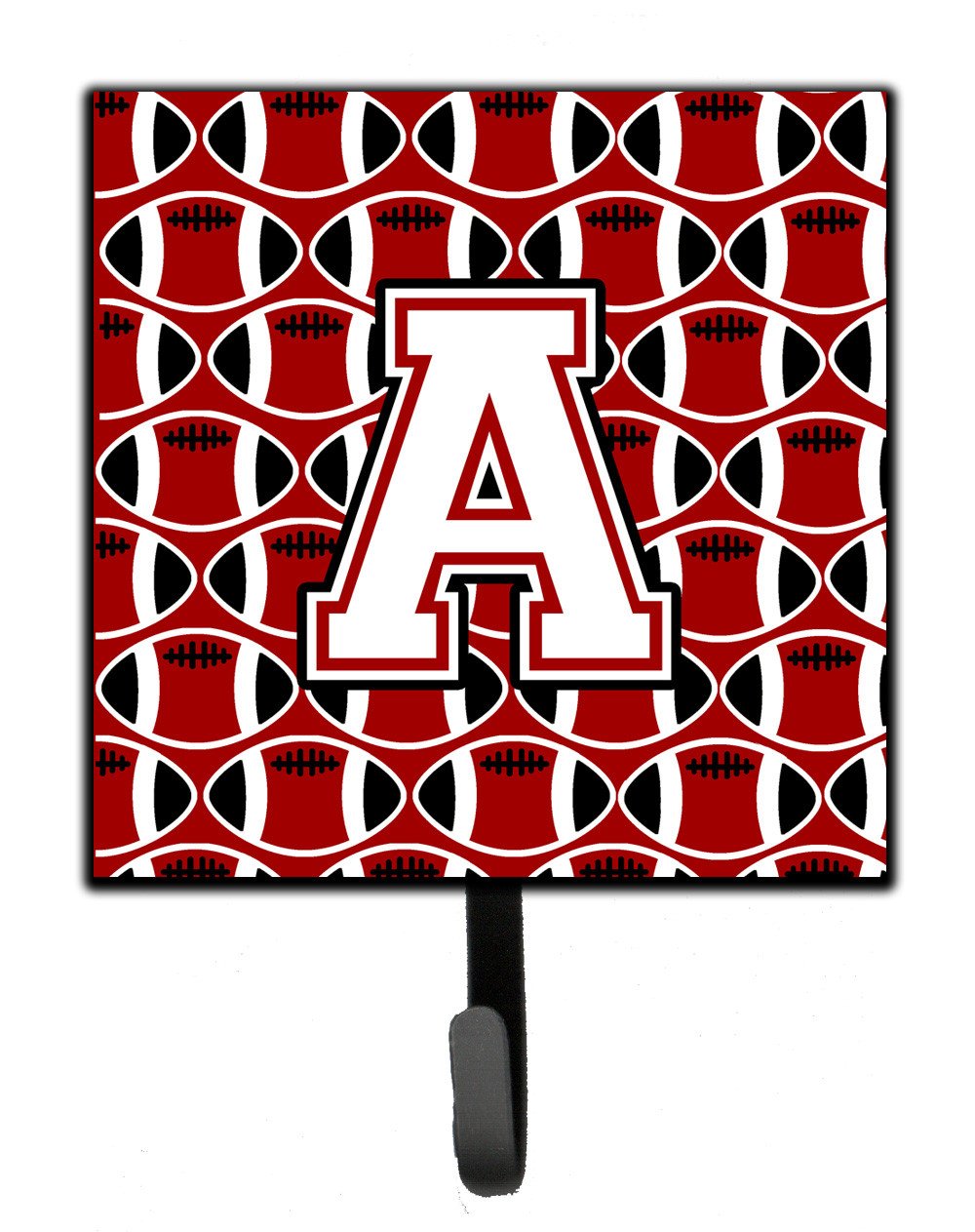 Letter A Football Cardinal and White Leash or Key Holder CJ1082-ASH4 by Caroline&#39;s Treasures
