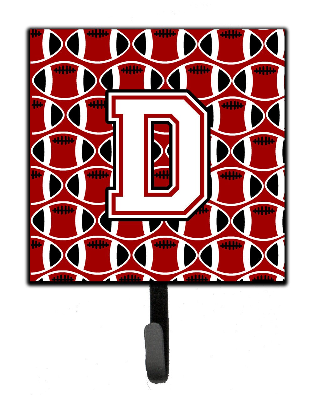 Letter D Football Cardinal and White Leash or Key Holder CJ1082-DSH4 by Caroline&#39;s Treasures