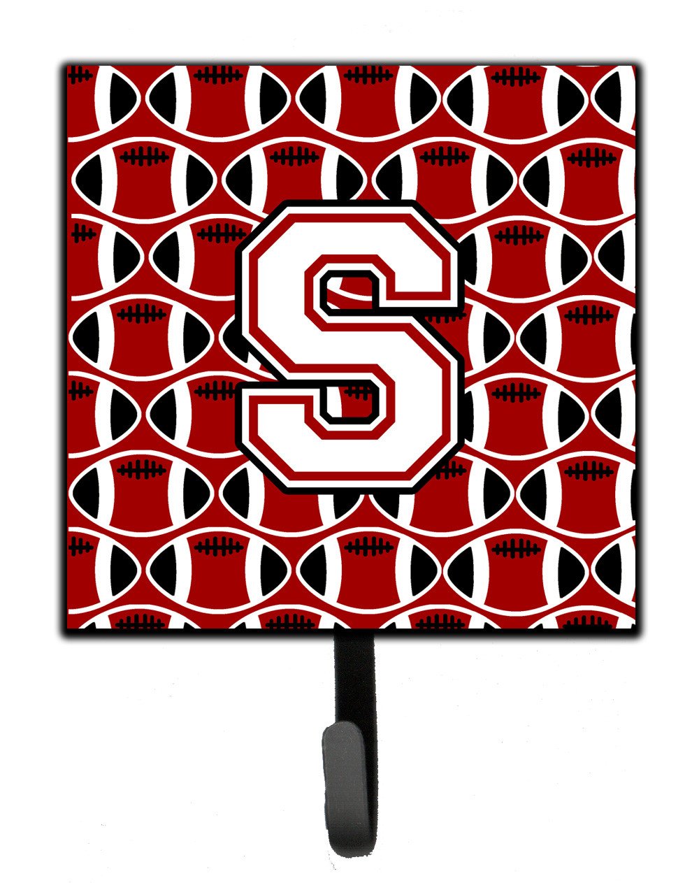 Letter S Football Cardinal and White Leash or Key Holder CJ1082-SSH4 by Caroline&#39;s Treasures