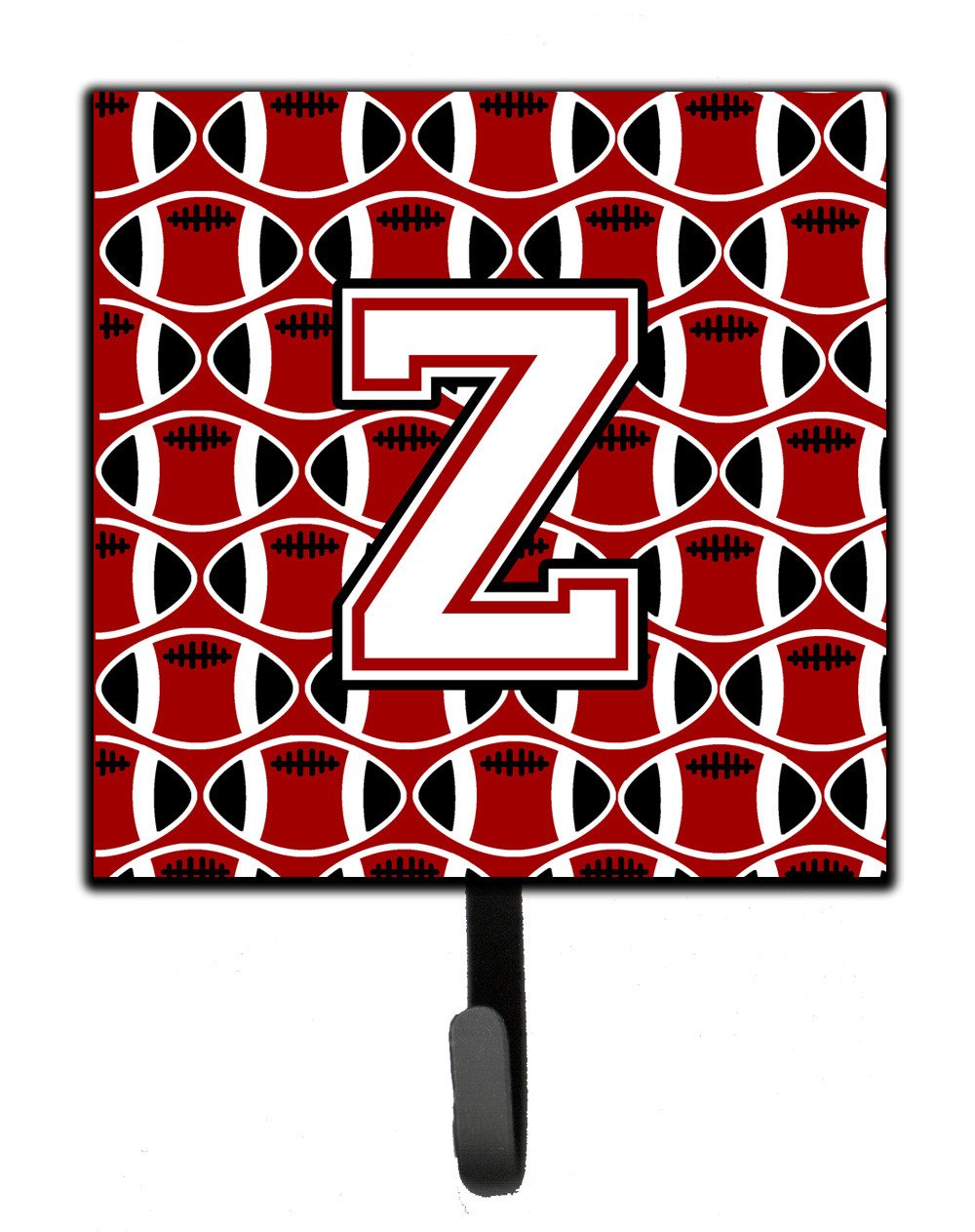 Letter Z Football Cardinal and White Leash or Key Holder CJ1082-ZSH4 by Caroline&#39;s Treasures