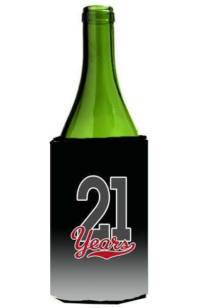 21 Years Wine Bottle Beverage Insulator Hugger CJ1084LITERK by Caroline&#39;s Treasures