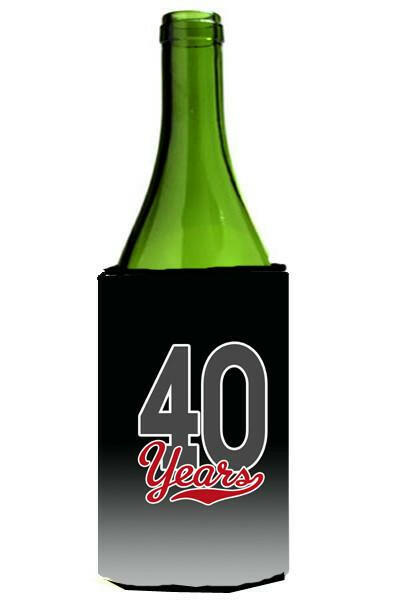 40 Years Wine Bottle Beverage Insulator Hugger CJ1086LITERK by Caroline&#39;s Treasures