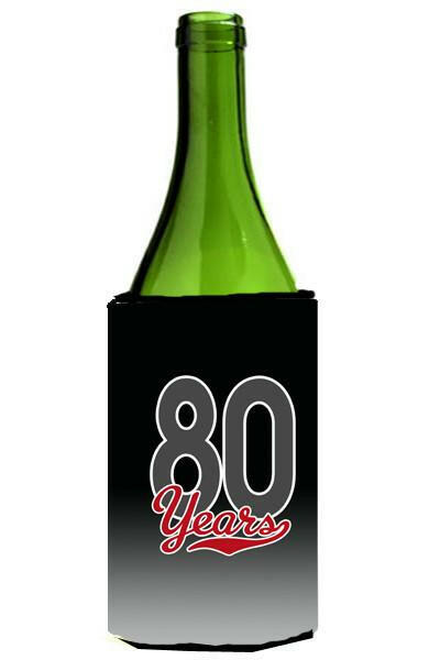 80 Years Wine Bottle Beverage Insulator Hugger CJ1090LITERK by Caroline&#39;s Treasures