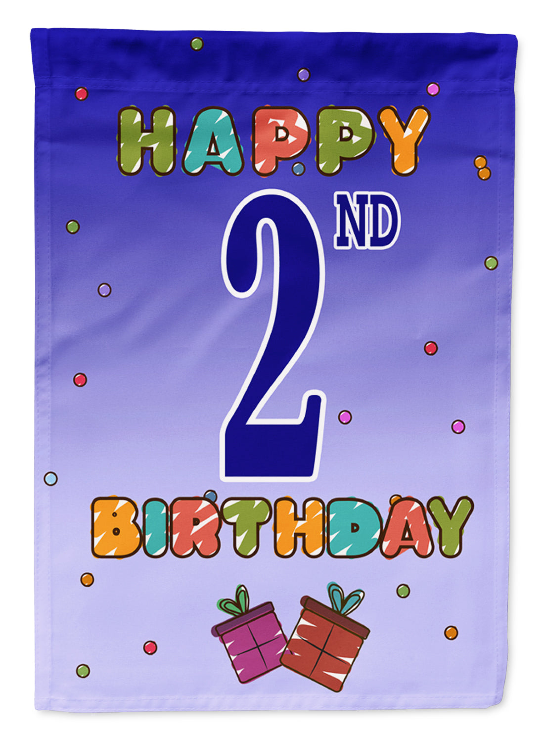 Happy 2nd Birthday Flag Garden Size  the-store.com.