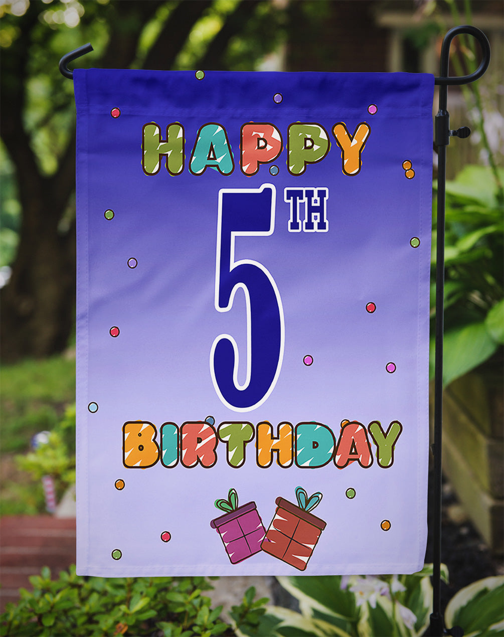 Happy 5th Birthday Flag Garden Size CJ1096GF