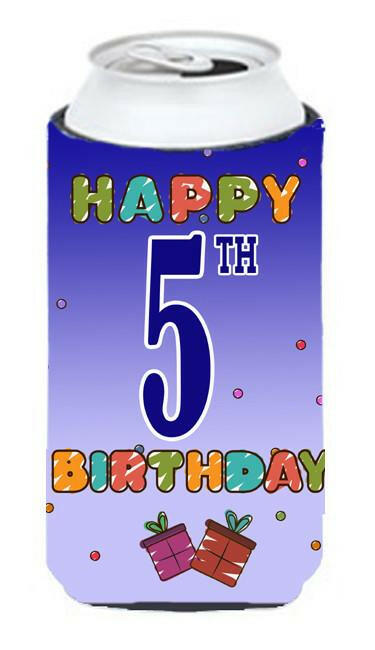 Happy 5th Birthday Tall Boy Beverage Insulator Hugger CJ1096TBC by Caroline&#39;s Treasures
