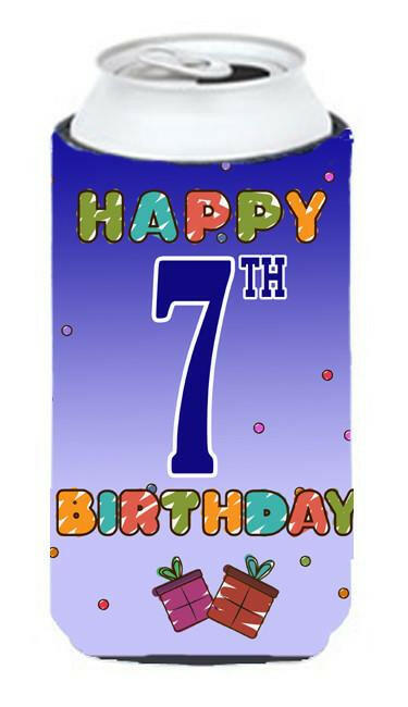 Happy 7th Birthday Tall Boy Beverage Insulator Hugger CJ1098TBC by Caroline&#39;s Treasures