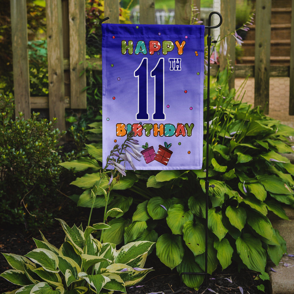 Happy 11th Birthday Flag Garden Size  the-store.com.