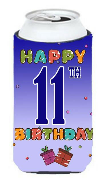 Happy 11th Birthday Tall Boy Beverage Insulator Hugger CJ1102TBC by Caroline&#39;s Treasures