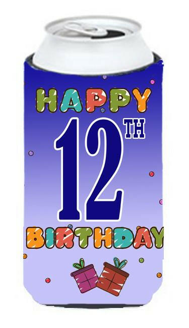 Happy 12th Birthday Tall Boy Beverage Insulator Hugger CJ1103TBC by Caroline&#39;s Treasures