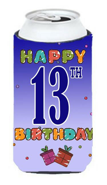 Happy 13th Birthday Tall Boy Beverage Insulator Hugger CJ1104TBC by Caroline&#39;s Treasures