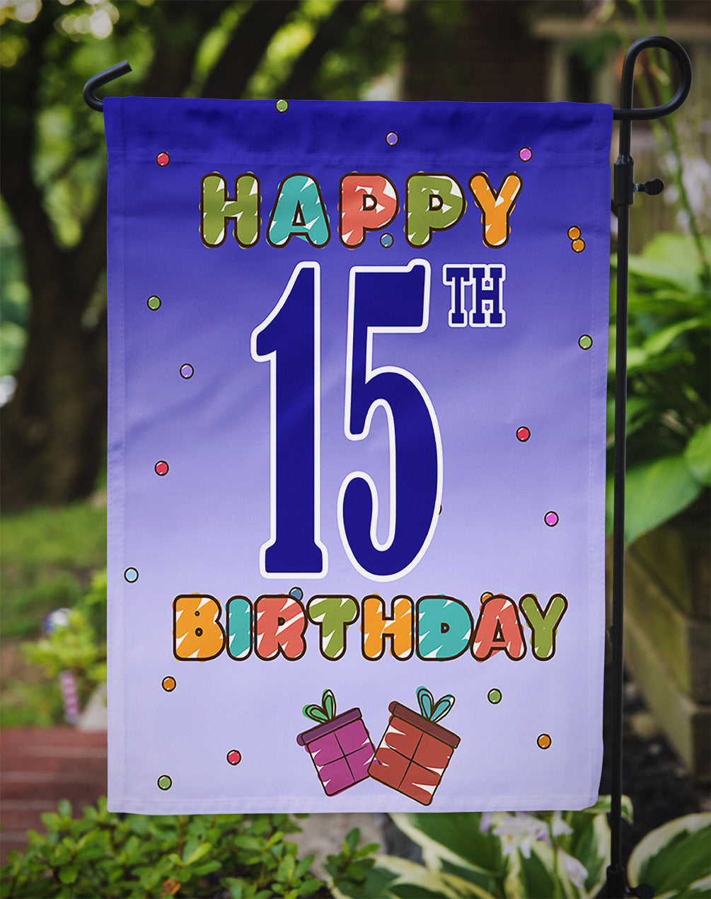 Happy 15th Birthday Flag Garden Size CJ1106GF