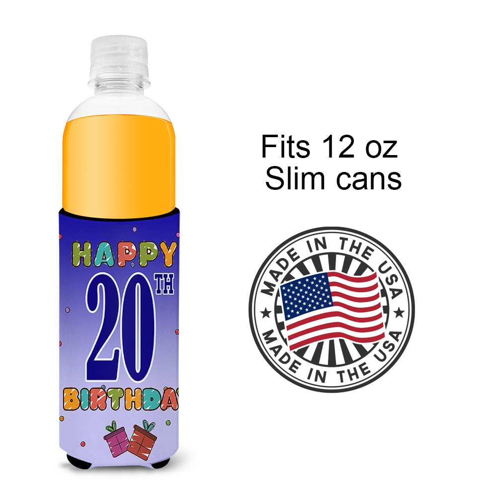 Happy 19th Birthday Ultra Beverage Insulators for slim cans CJ1120MUK  the-store.com.
