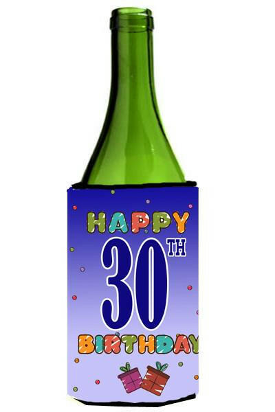 Happy 30th Birthday Wine Bottle Beverage Insulator Hugger CJ1122LITERK by Caroline's Treasures