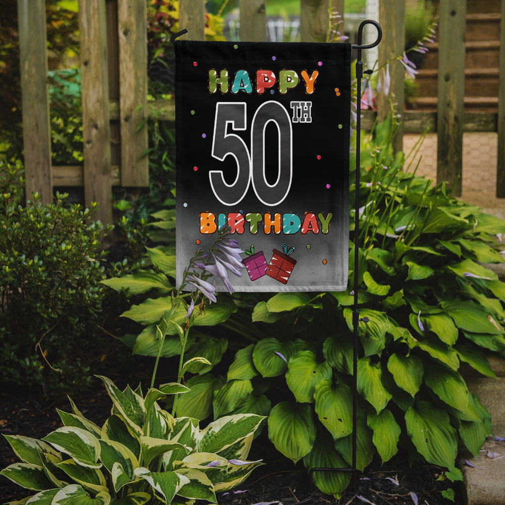 Happy 50th Birthday Flag Garden Size CJ1124GF