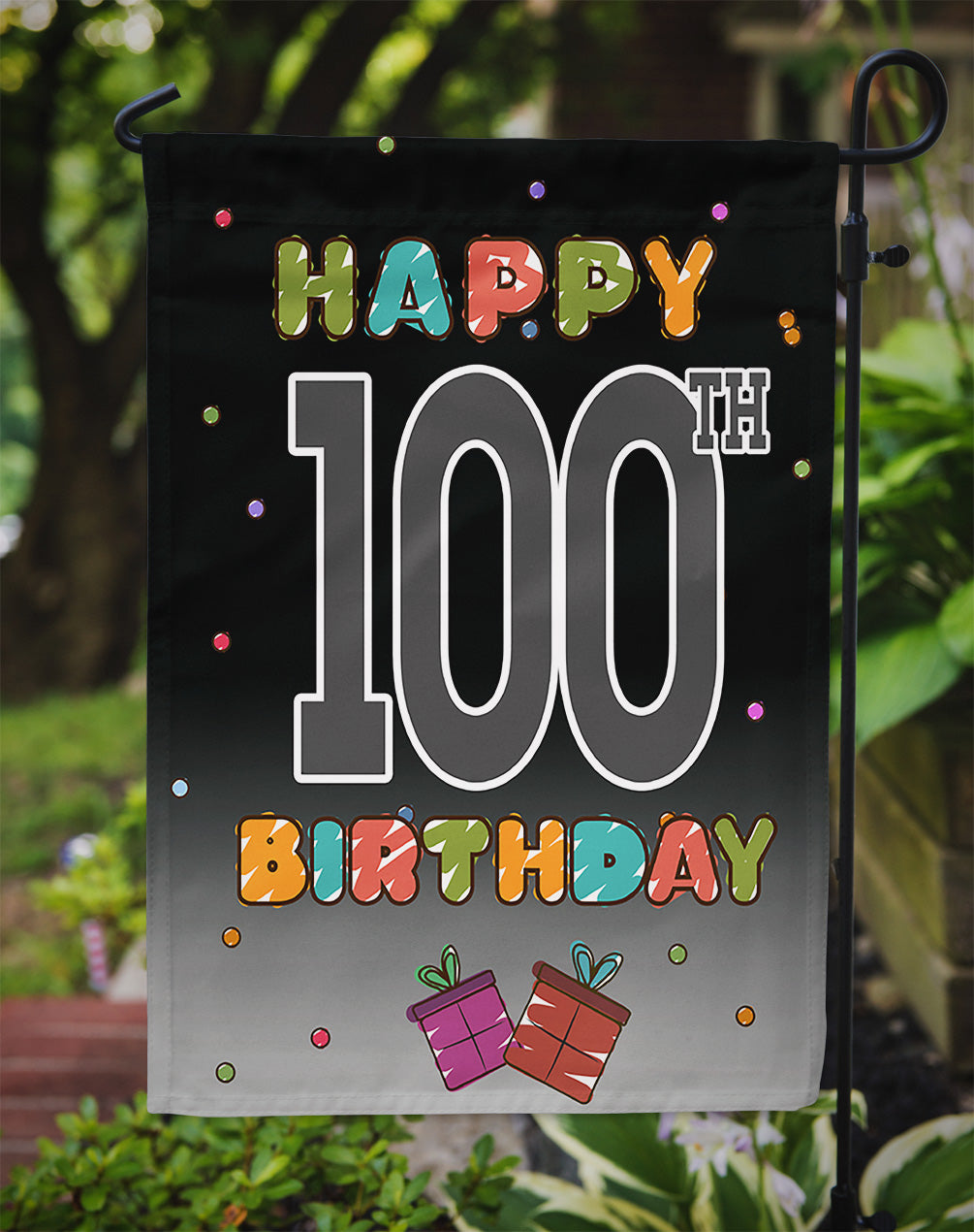 Happy 100th Birthday Flag Garden Size CJ1129GF