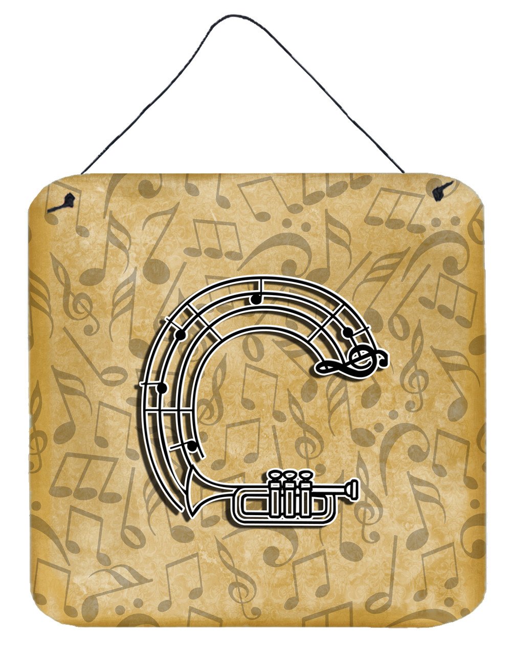 Letter C Musical Instrument Alphabet Wall or Door Hanging Prints CJ2004-CDS66 by Caroline's Treasures
