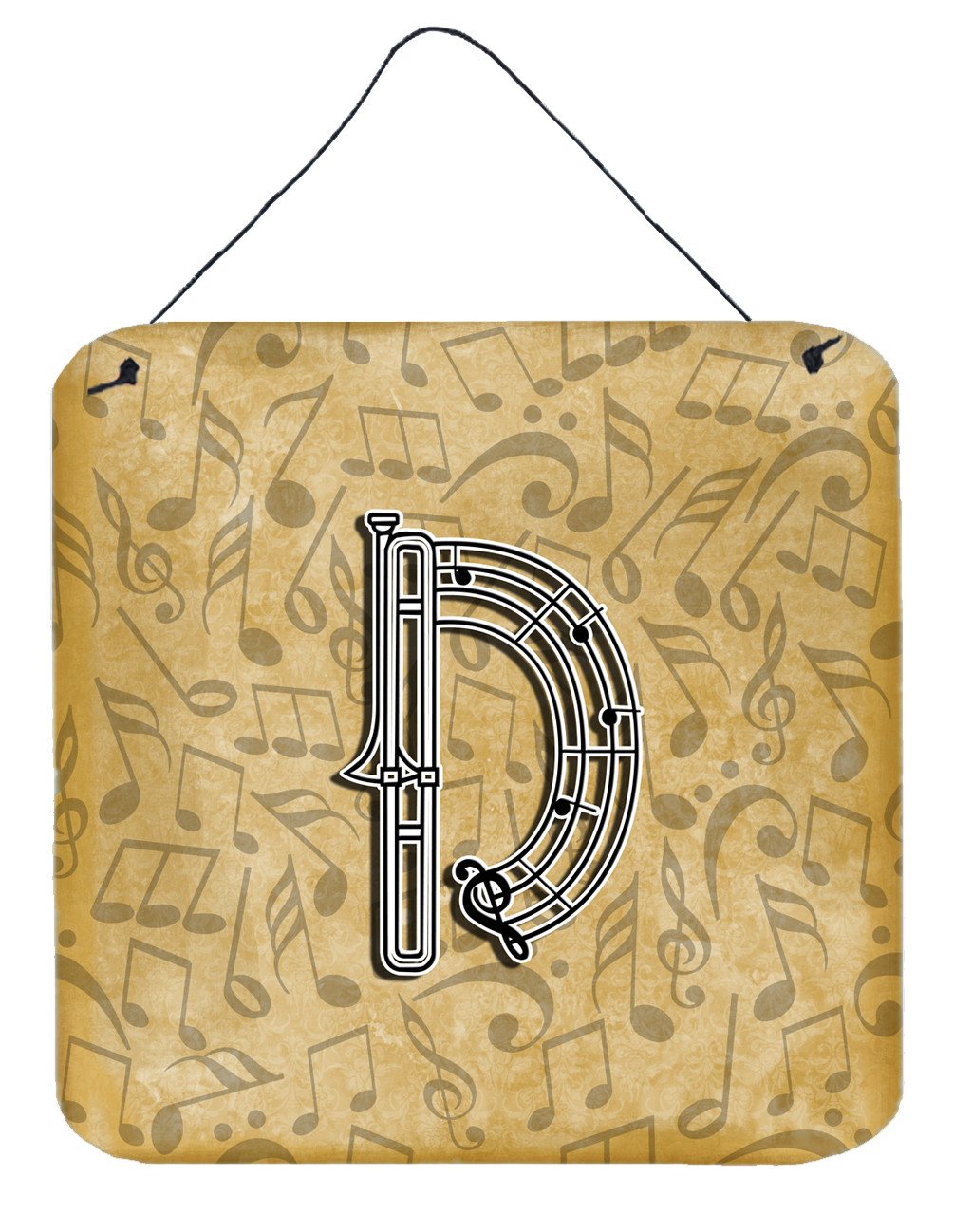 Letter D Musical Instrument Alphabet Wall or Door Hanging Prints CJ2004-DDS66 by Caroline's Treasures