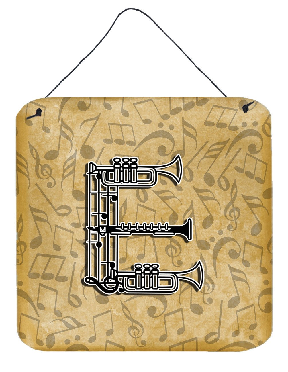 Letter E Musical Instrument Alphabet Wall or Door Hanging Prints CJ2004-EDS66 by Caroline's Treasures