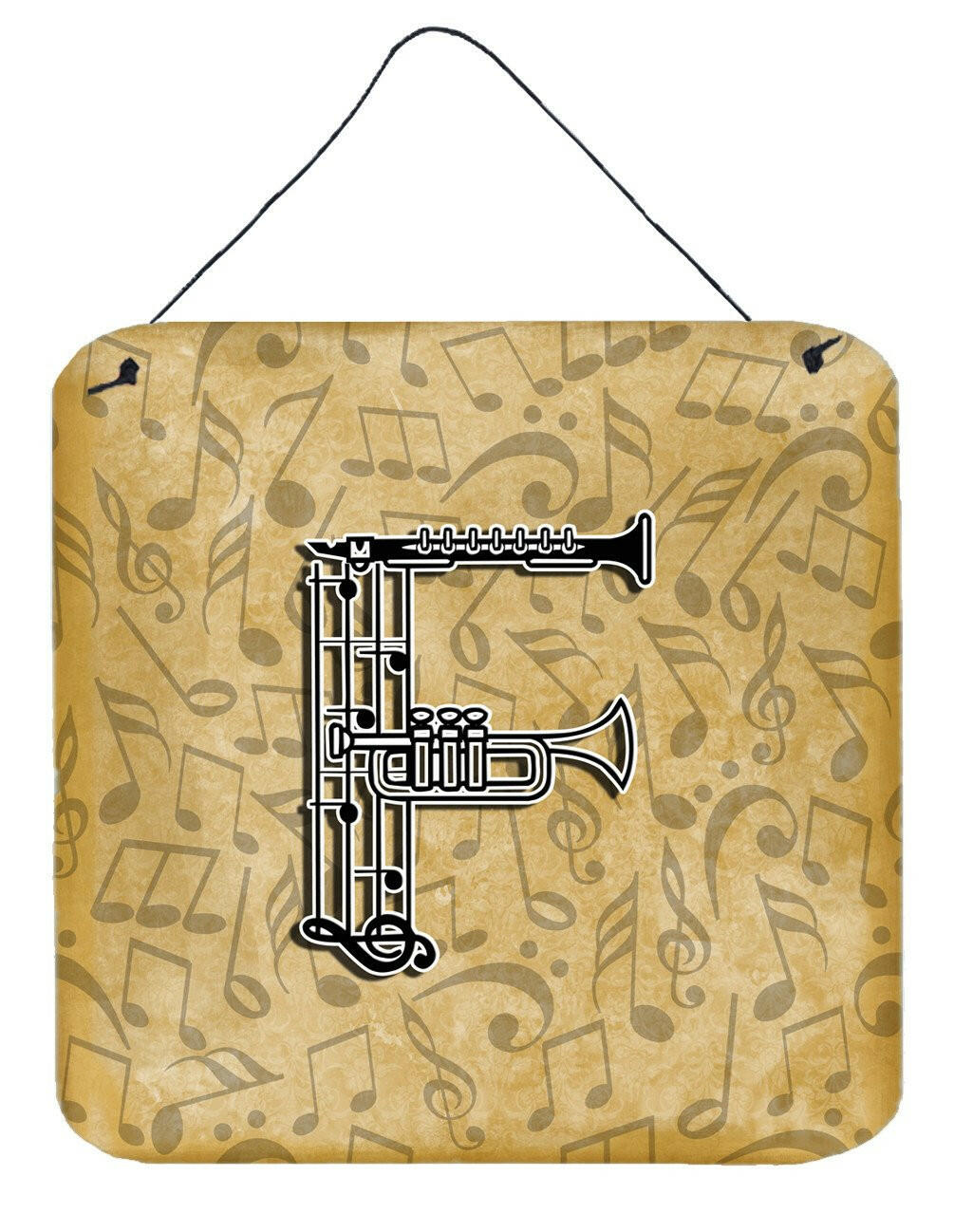 Letter F Musical Instrument Alphabet Wall or Door Hanging Prints CJ2004-FDS66 by Caroline&#39;s Treasures