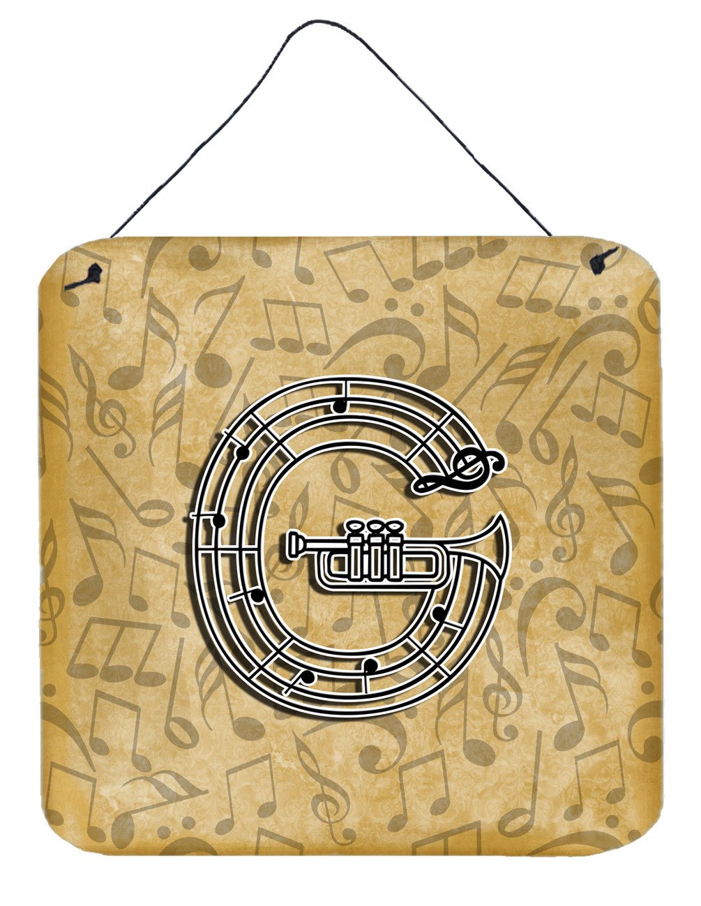 Letter G Musical Instrument Alphabet Wall or Door Hanging Prints CJ2004-GDS66 by Caroline's Treasures