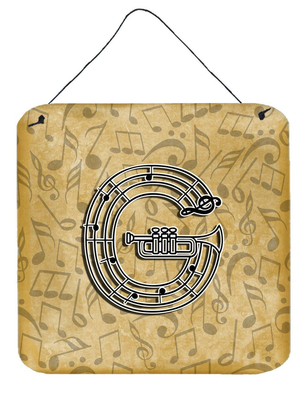 Letter G Musical Instrument Alphabet Wall or Door Hanging Prints CJ2004-GDS66 by Caroline&#39;s Treasures