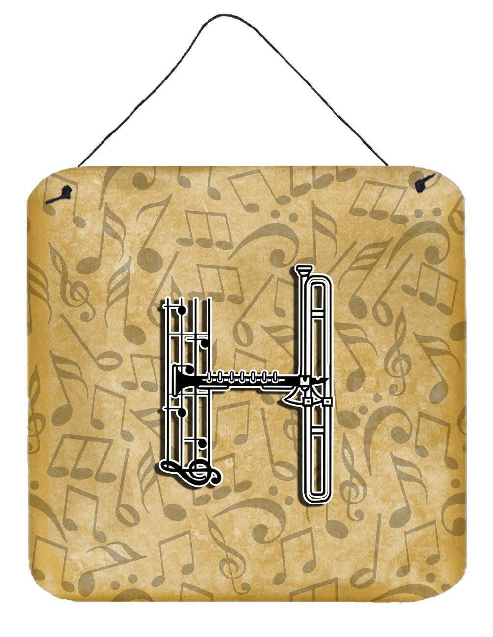 Letter H Musical Instrument Alphabet Wall or Door Hanging Prints CJ2004-HDS66 by Caroline&#39;s Treasures