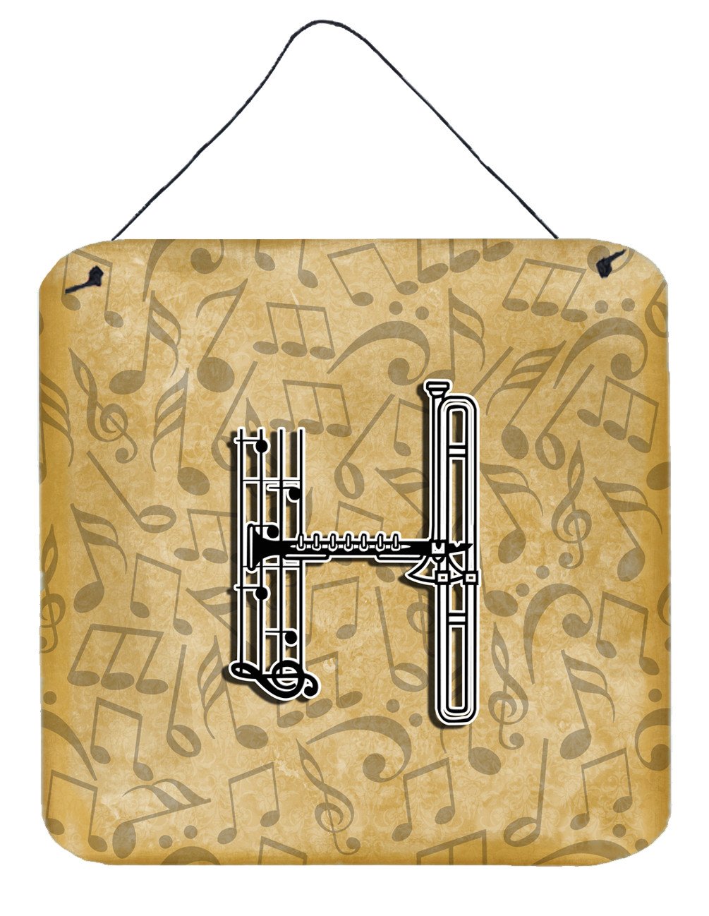 Letter H Musical Instrument Alphabet Wall or Door Hanging Prints CJ2004-HDS66 by Caroline's Treasures