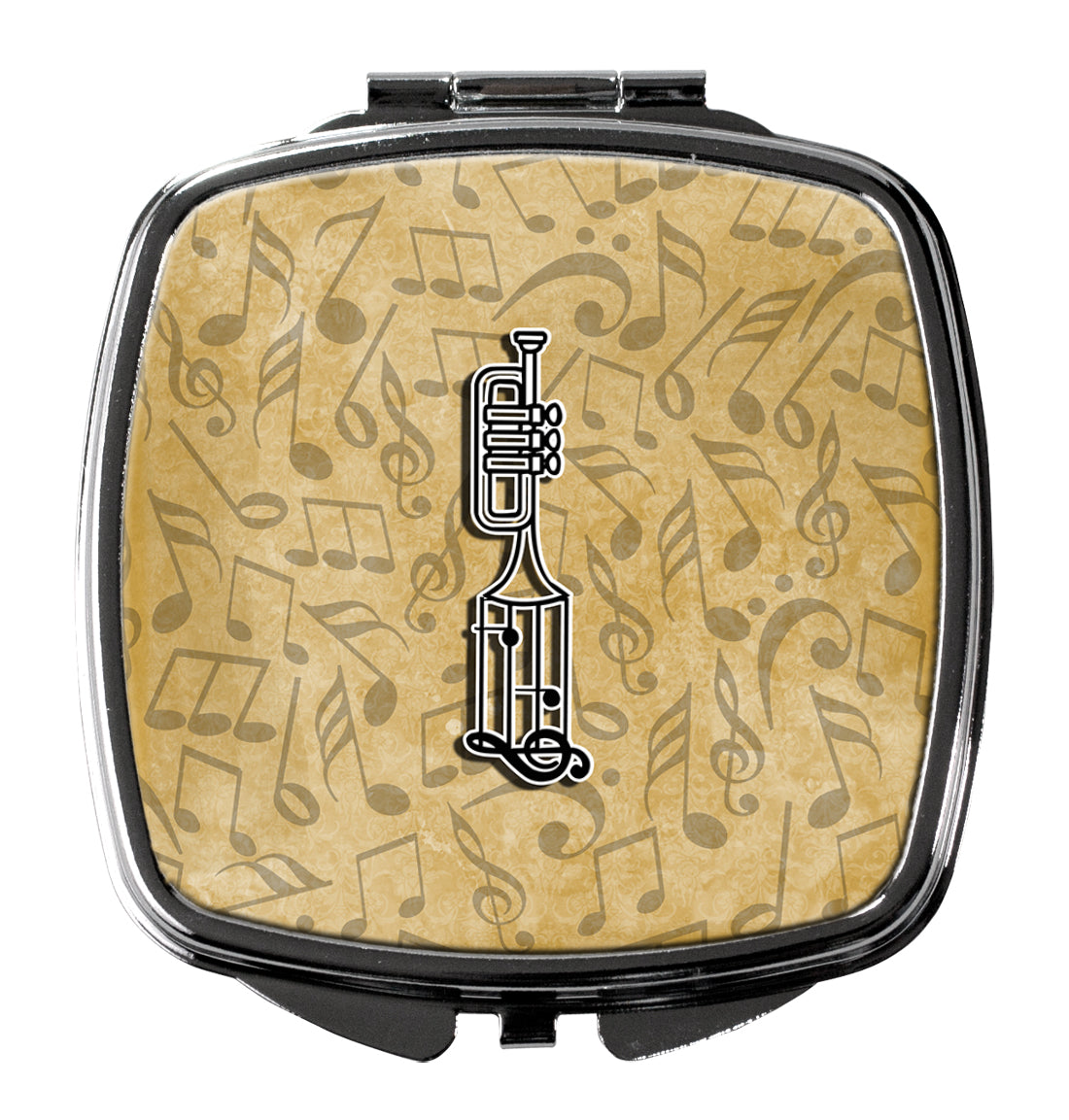 Caroline's Treasures Letter I Musical Instrument Alphabet Compact Mirror – Stylish Purse Mirror with Artistic Covers CJ2004-ISCM