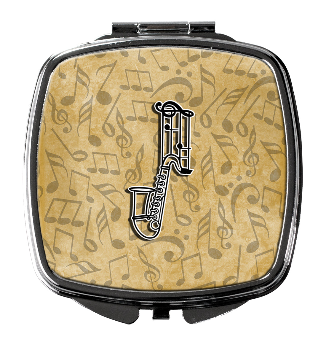 Caroline's Treasures Letter J Musical Instrument Alphabet Compact Mirror – Stylish Purse Mirror with Artistic Covers CJ2004-JSCM