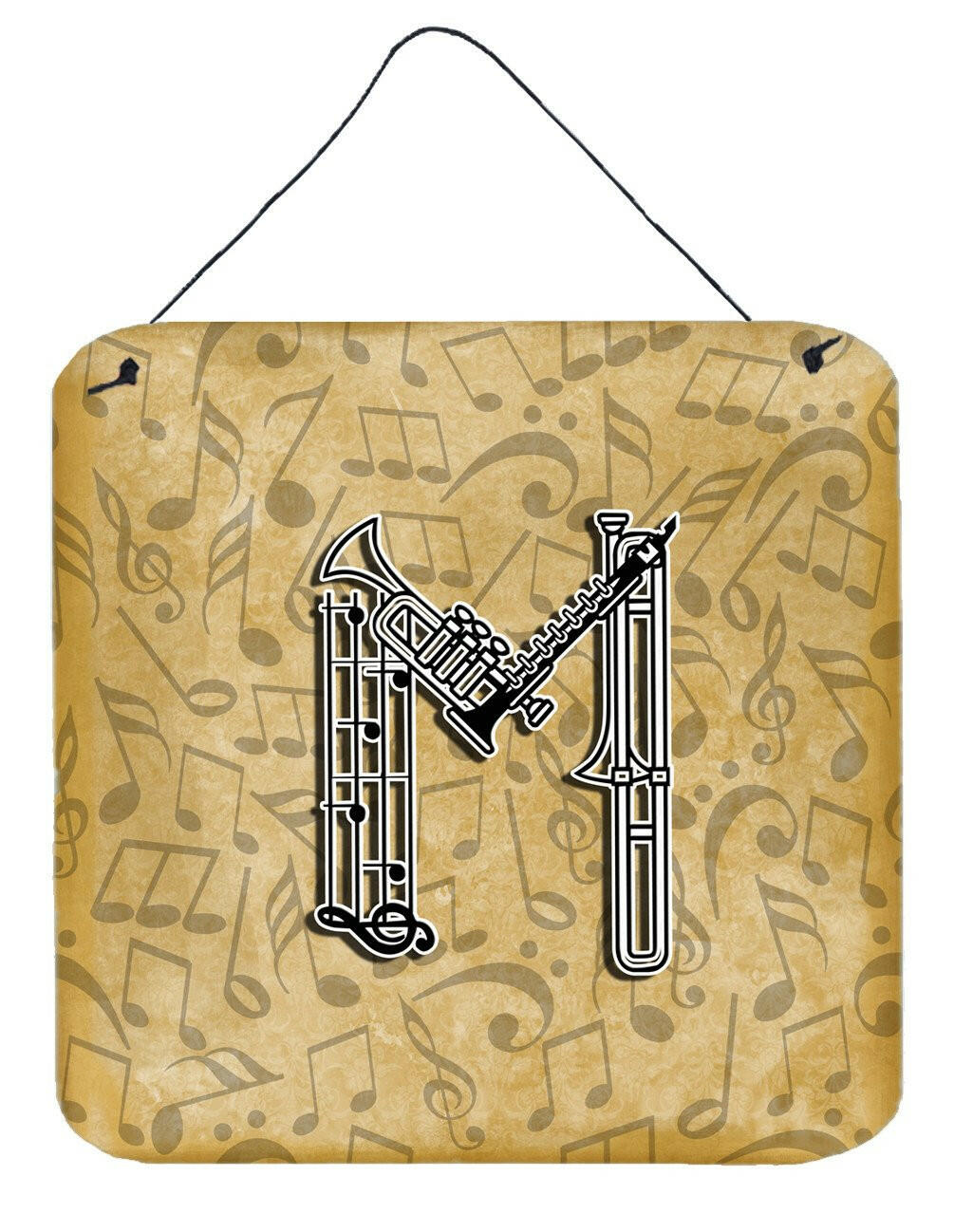 Letter M Musical Instrument Alphabet Wall or Door Hanging Prints CJ2004-MDS66 by Caroline's Treasures