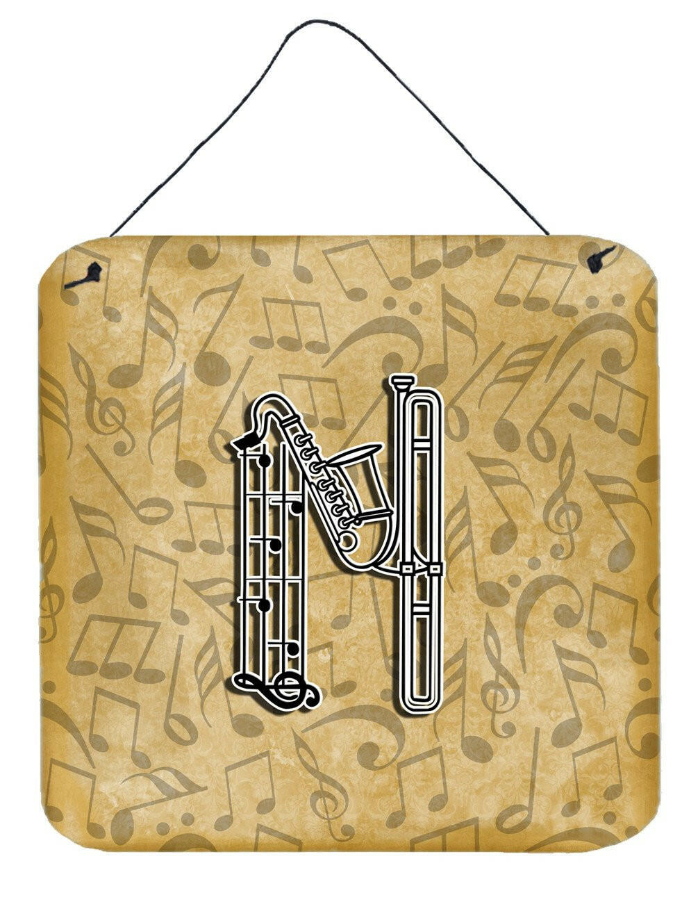 Letter N Musical Instrument Alphabet Wall or Door Hanging Prints CJ2004-NDS66 by Caroline&#39;s Treasures