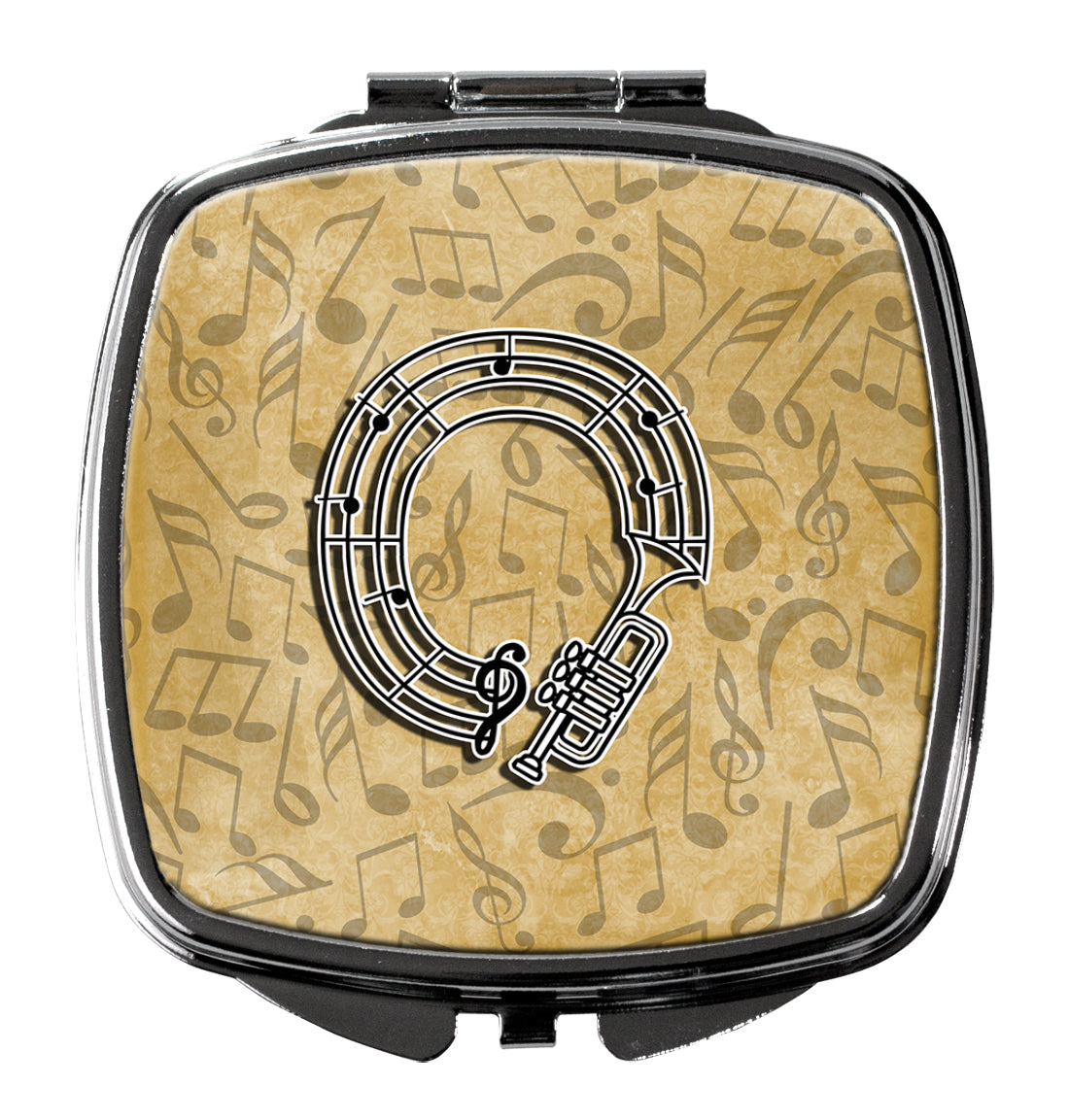 Caroline's Treasures Letter O Musical Instrument Alphabet Compact Mirror – Stylish Purse Mirror with Artistic Covers CJ2004-OSCM