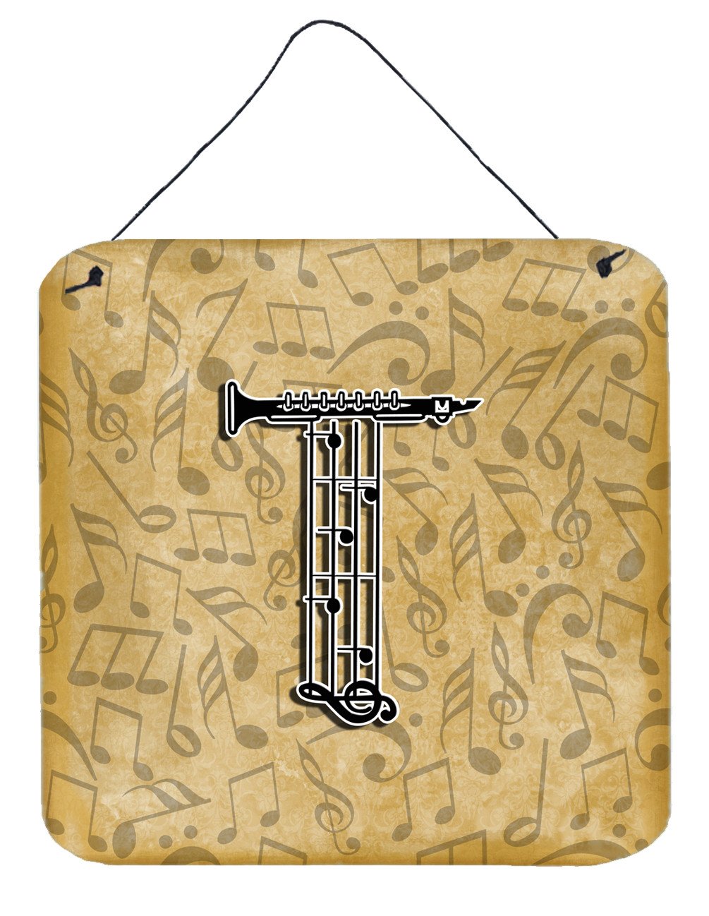 Letter T Musical Instrument Alphabet Wall or Door Hanging Prints CJ2004-TDS66 by Caroline's Treasures