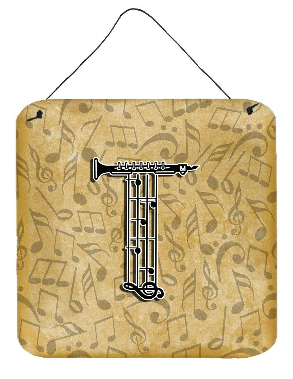 Letter T Musical Instrument Alphabet Wall or Door Hanging Prints CJ2004-TDS66 by Caroline's Treasures
