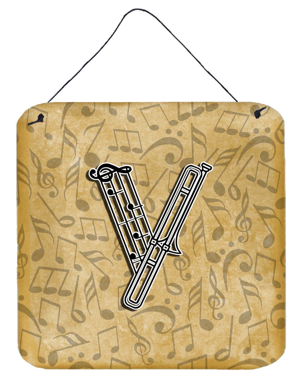 Letter V Musical Instrument Alphabet Wall or Door Hanging Prints CJ2004-VDS66 by Caroline&#39;s Treasures