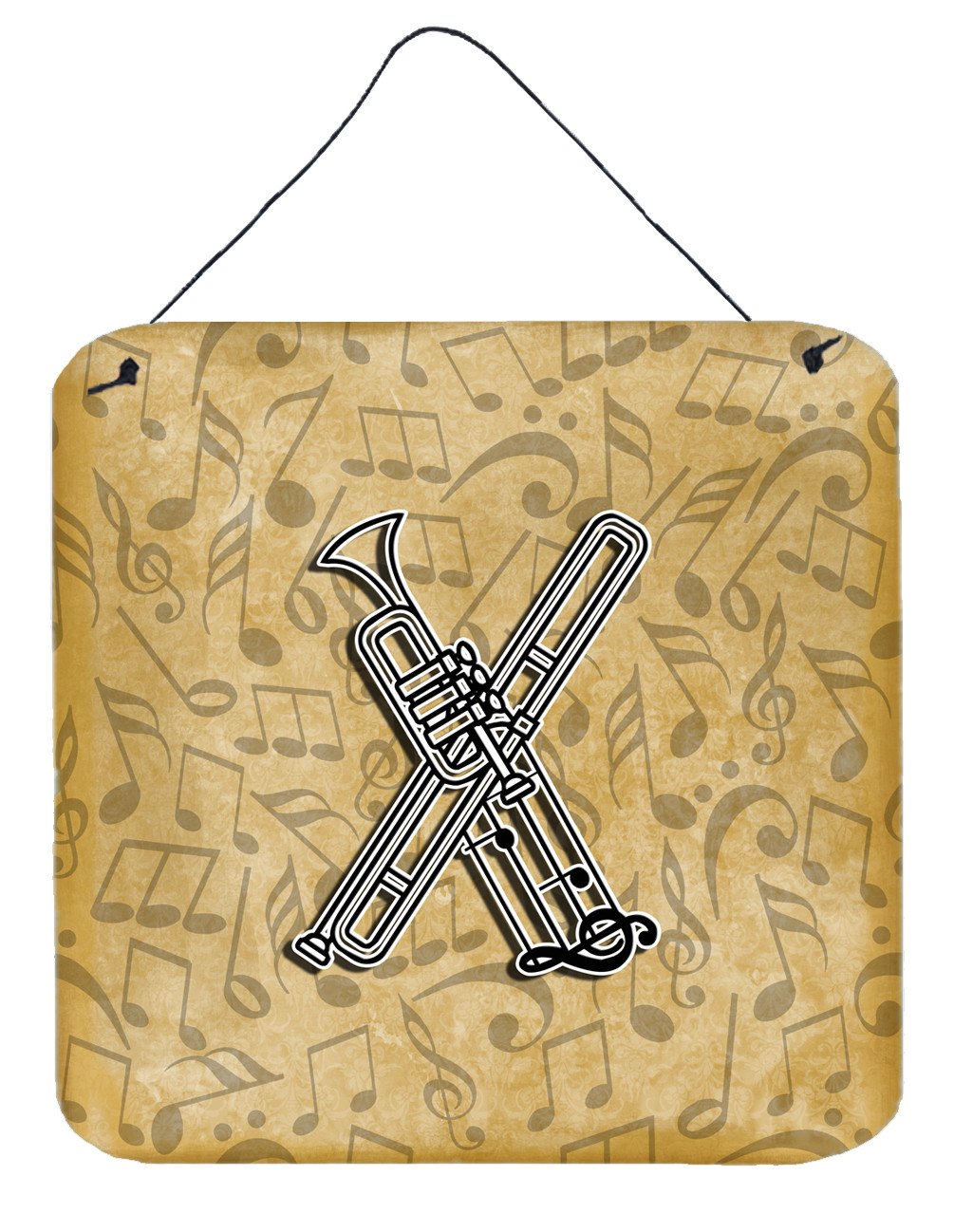 Letter X Musical Instrument Alphabet Wall or Door Hanging Prints CJ2004-XDS66 by Caroline's Treasures