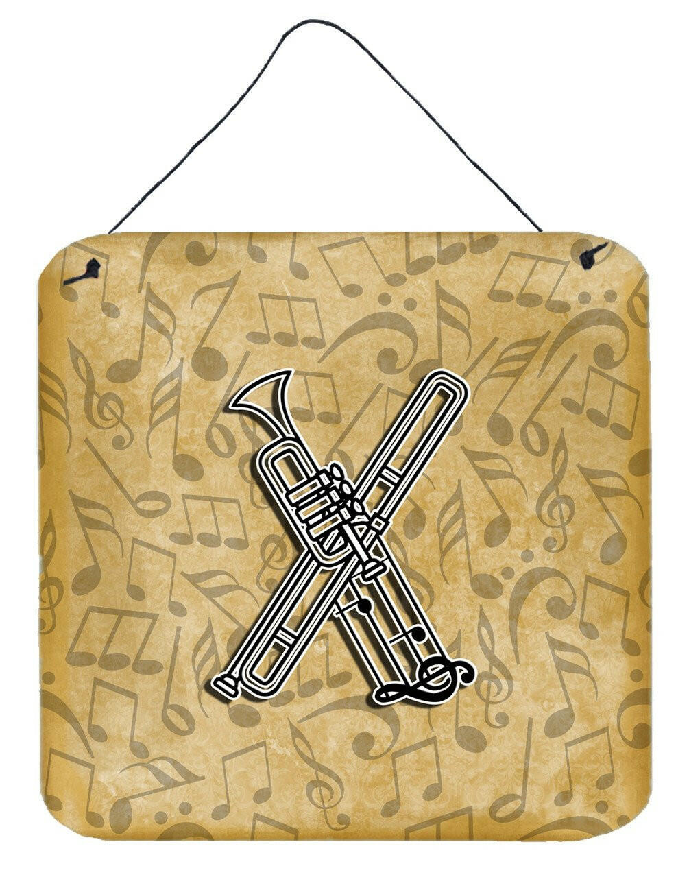 Letter X Musical Instrument Alphabet Wall or Door Hanging Prints CJ2004-XDS66 by Caroline&#39;s Treasures