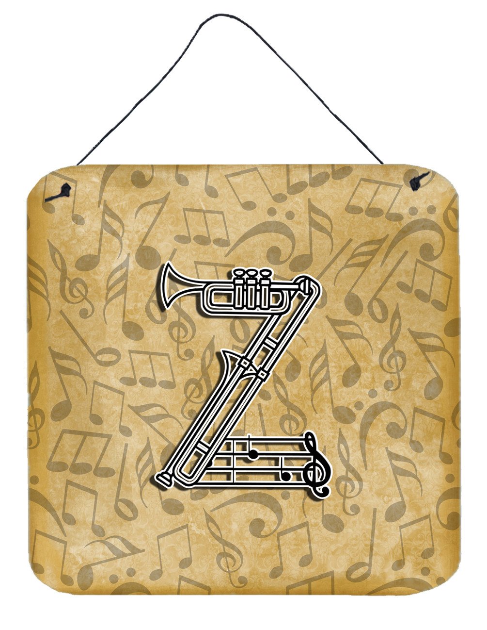 Letter Z Musical Instrument Alphabet Wall or Door Hanging Prints CJ2004-ZDS66 by Caroline's Treasures
