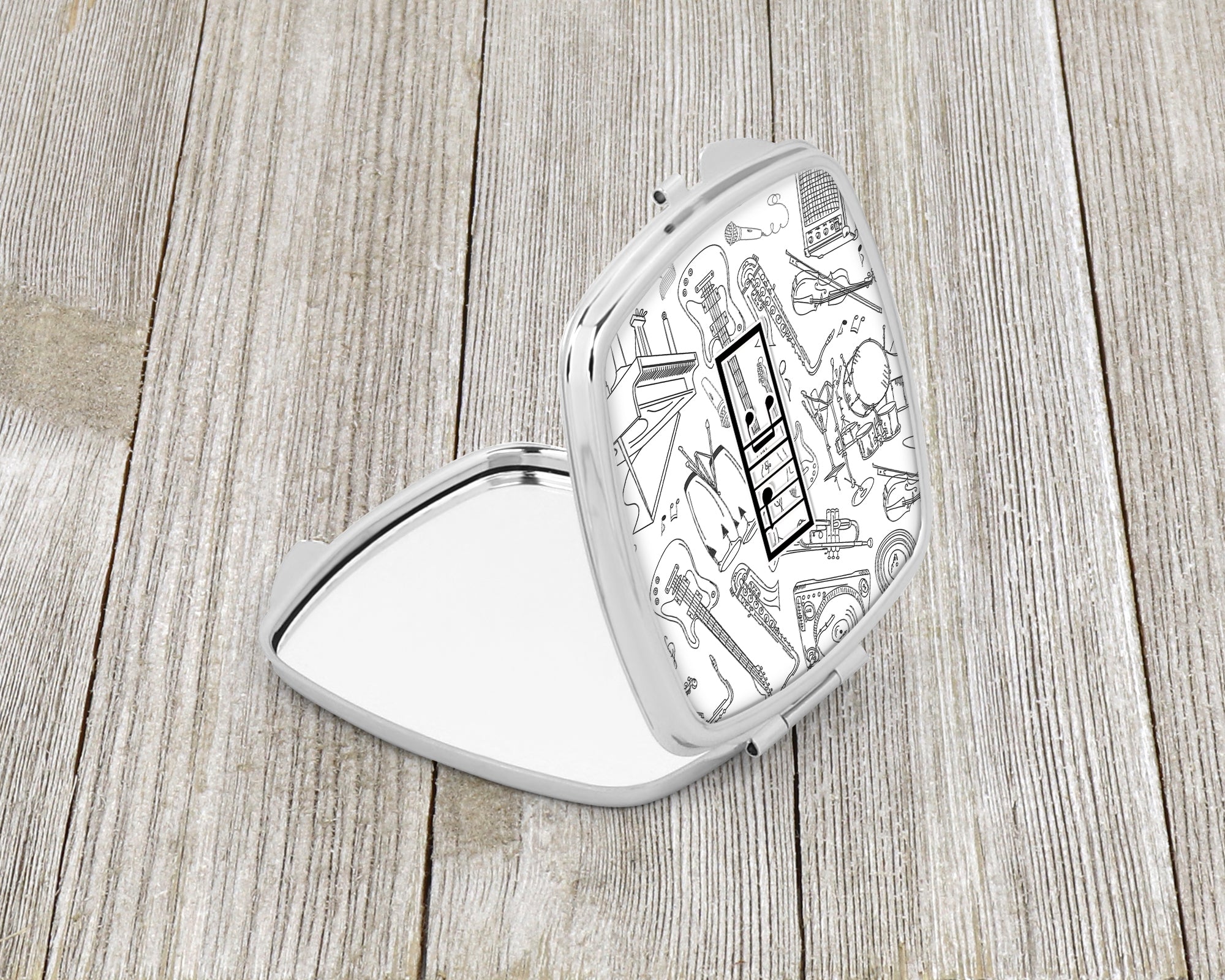 Caroline's Treasures Letter I Musical Note Letters Compact Mirror – Stylish Purse Mirror with Artistic Covers CJ2007-ISCM