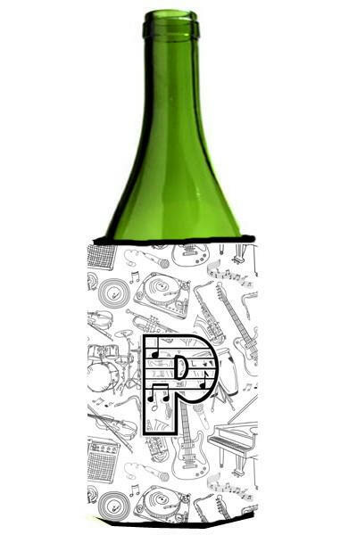 Letter P Musical Note Letters Wine Bottle Beverage Insulator Hugger CJ2007-PLITERK by Caroline's Treasures