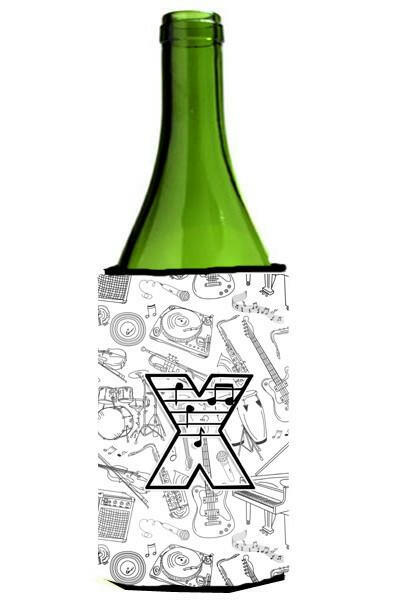 Letter X Musical Note Letters Wine Bottle Beverage Insulator Hugger CJ2007-XLITERK by Caroline's Treasures