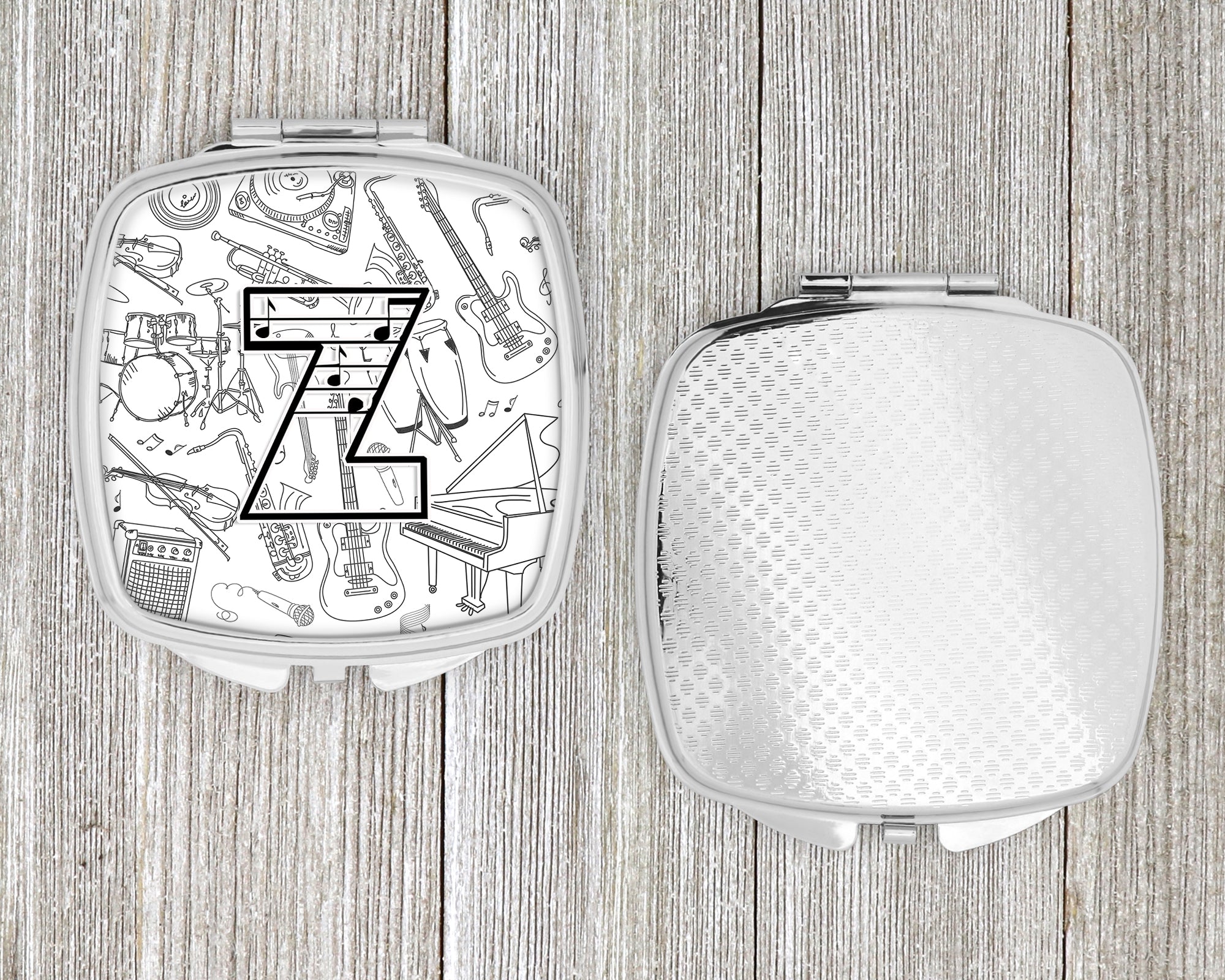 Letter Z Musical Note Letters Compact Mirror CJ2007-ZSCM  the-store.com.