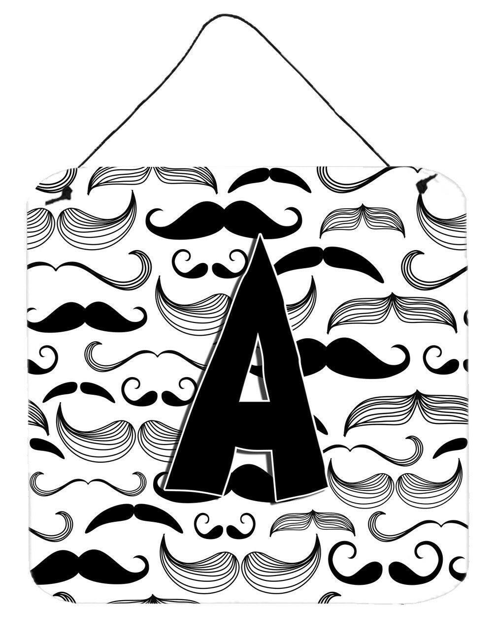 Letter A Moustache Initial Wall or Door Hanging Prints CJ2009-ADS66 by Caroline&#39;s Treasures